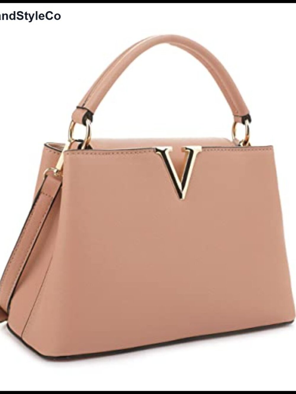 Faux Saffiano Leather Satchel Crossbody Bag with Shoulder Strap